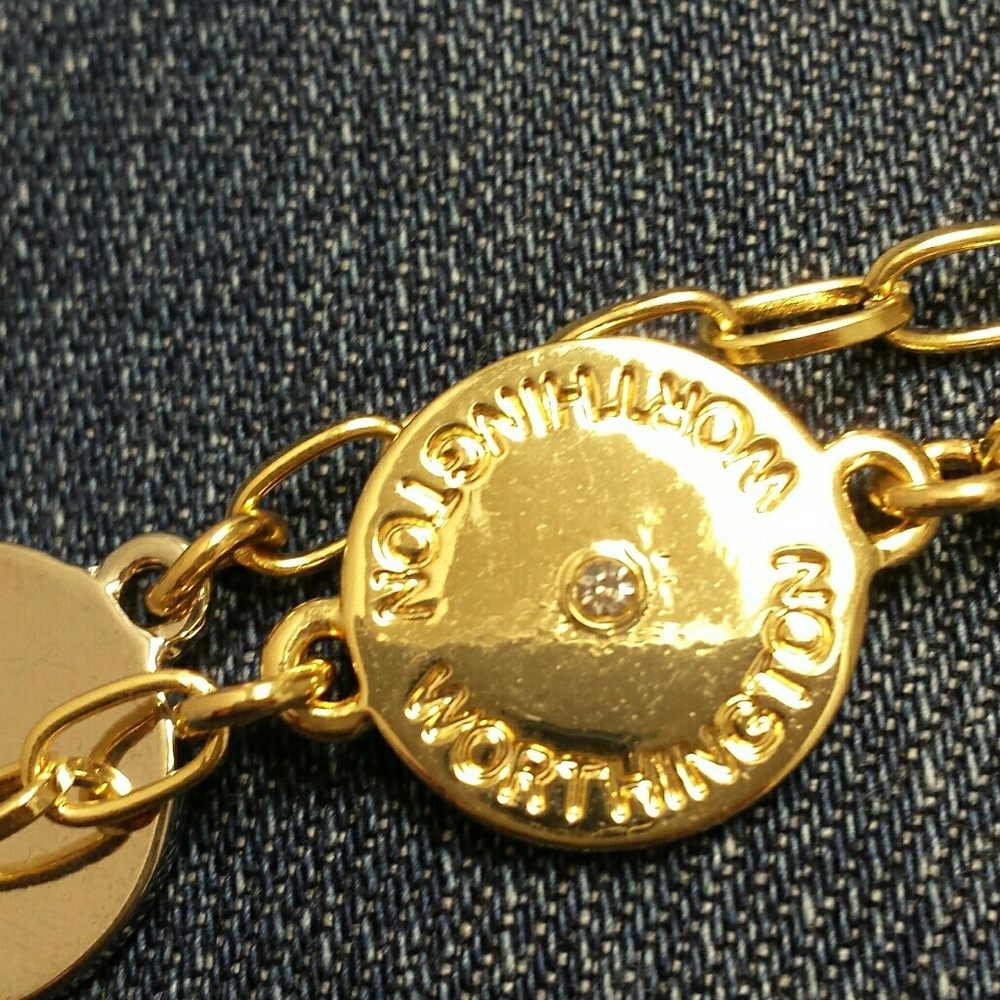 GOLD AND SILVER DISK NECKLACE - Picture 6 of 7